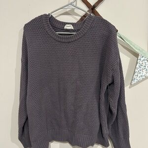 Pact Women's Charcoal honeycomb Crew Neck Sweater